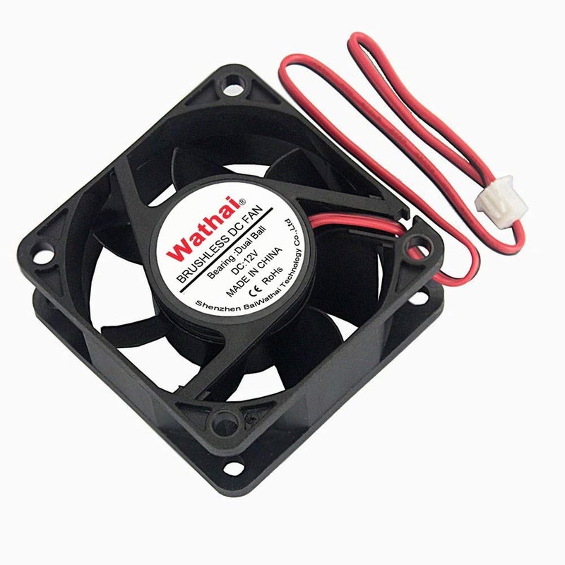 Wathai 60mm x 60mm x 25mm 12V 2P Dual Ball DC Case Fan Brushless Cooling Fan - Image 4